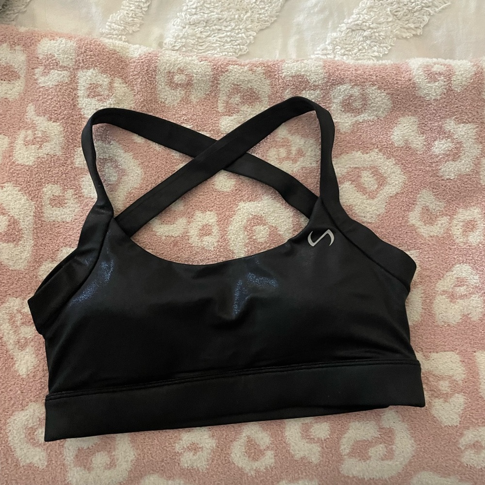 black TLF sports bra
